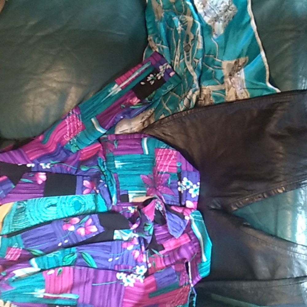 Willow Ridge Teal, Fuschia Black Blazer Sz 1x - image 3